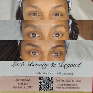 Eyebrow Tattoo result by Lash Beauty and Beyond Eyelash Extensions Microblading in Red Bank, NJ