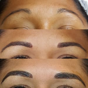 Eyebrow Tattoo result by Lash Ink & Esthetix Spa in Visalia, CA