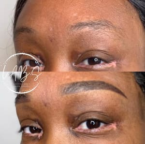 Eyebrow Tattoo result by Lasting Arch Brow Studio, LLC in Glen Arm, MD