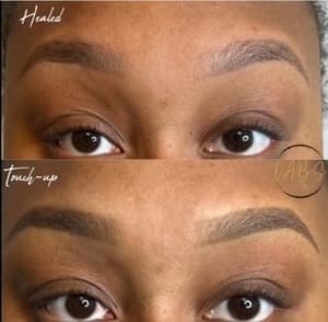 Eyebrow Tattoo result by Lasting Arch Brow Studio, LLC in Glen Arm, MD