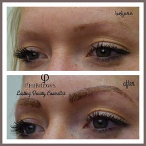 Eyebrow Tattoo result by Lasting Beauty Cosmetics in Fitchburg, WI