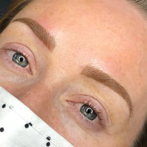 Eyebrow Tattoo result by Lasting Looks by Lauren Brooke in Wilmington, NC