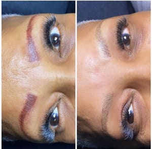Eyebrow Tattoo result by Laveese Brow Couture LLC in College Park, GA