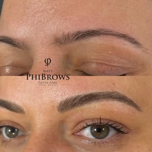 Eyebrow Tattoo result by Layra Lina Phibrows Studio in Alpharetta, GA