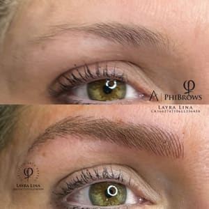 Eyebrow Tattoo result by Layra Lina Phibrows Studio in Alpharetta, GA