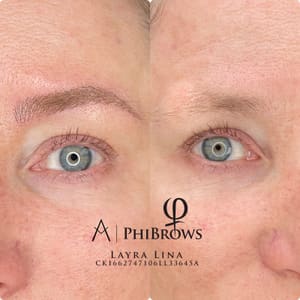 Eyebrow Tattoo result by Layra Lina Phibrows Studio in Alpharetta, GA