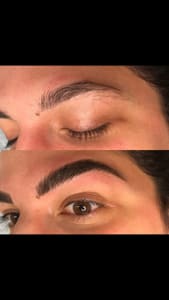 Eyebrow Tattoo result by Lazy Beauty Club in Brooklyn, NY