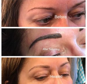 Eyebrow Tattoo result by Lc's Cosmetic Tattoo Artistry in Shavertown, PA