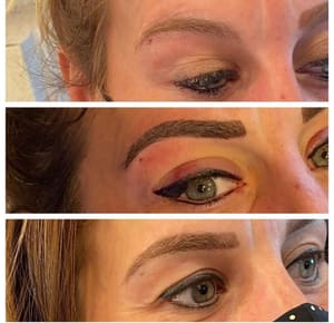 Eyebrow Tattoo result by Lc's Cosmetic Tattoo Artistry in Shavertown, PA