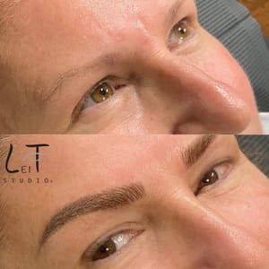 Eyebrow Tattoo result by Leit Design Studio -Permanent Makeup/Graphic Design in Ambler, PA