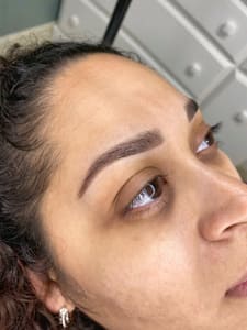 Eyebrow Tattoo result by LILIA BEAUTY powder eyebrows lipblush in Clearwater, FL