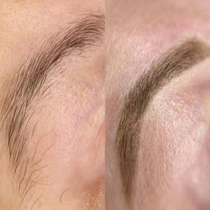 Eyebrow Tattoo result by LILIA BEAUTY powder eyebrows lipblush in Clearwater, FL