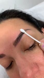 Eyebrow Tattoo result by Lily Cosmetics/Microblading/Makeup/Threading in Mission, TX
