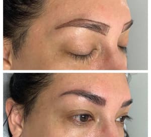 Eyebrow Tattoo result by Lily Cosmetics/Microblading/Makeup/Threading in Mission, TX