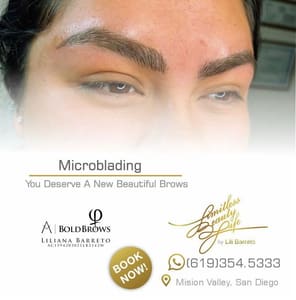 Eyebrow Tattoo result by Limitless Beauty Life Skin Lash & Brow Studio in San Diego, CA