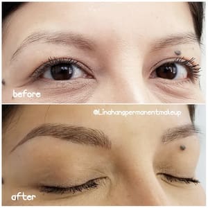 Eyebrow Tattoo result by Lina Hang Makeup & Permanent Cosmetics in Los Angeles, CA