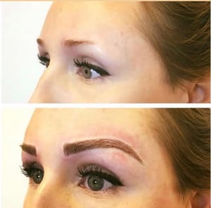 Eyebrow Tattoo result by Lips2lashesbyMyhria in Arlington, TX