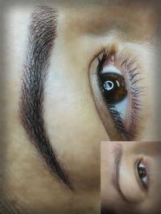 Eyebrow Tattoo result by Lisca beauty school in Naperville, IL