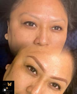Eyebrow Tattoo result by Little P's Permanent Cosmetics and Body Piercings in Cottonwood, AZ