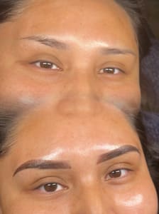 Eyebrow Tattoo result by Little P's Permanent Cosmetics and Body Piercings in Cottonwood, AZ