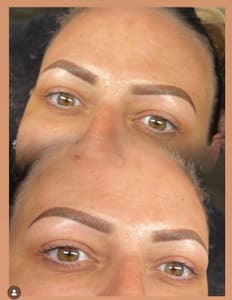 Eyebrow Tattoo result by Little P's Permanent Cosmetics and Body Piercings in Cottonwood, AZ