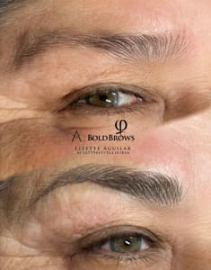 Eyebrow Tattoo result by Liz Aguilar Beauty and Brow Expert in San Diego, CA