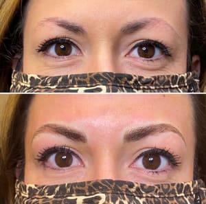Eyebrow Tattoo result by Luca Permanent Cosmetics in Santa Cruz, CA