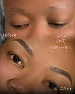 Eyebrow Tattoo result by Lulu beauty Artist / Permanent MAkeup Brows / Lips / Eyelashes in River Rouge, MI