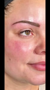 Eyebrow Tattoo result by Luminous Hair Spa Suites in Niles, MI