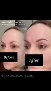 Eyebrow Tattoo result by Luna Luxe Beauty Lounge in Longview, WA