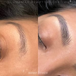 Eyebrow Tattoo result by LUNAMAR Beauty & Brows in Rancho Cucamonga, CA