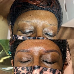 Eyebrow Tattoo result by Luscious Mane Beauty Lounge in Burlington, NC