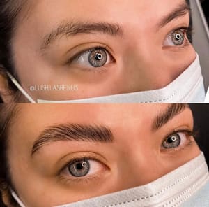 Eyebrow Tattoo result by Lush Lashes US in Brookline, MA