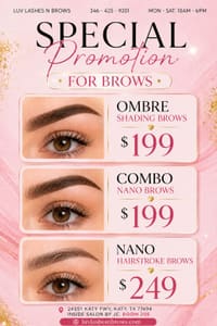 Eyebrow Tattoo result by Luv Lashes N Brows in Katy, TX