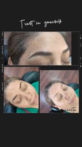Eyebrow Tattoo result by Lux Brows Threading and Permanent Makeup Spa in Spring, TX
