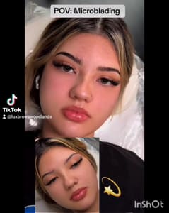 Eyebrow Tattoo result by Lux Brows Threading and Permanent Makeup Spa in Spring, TX