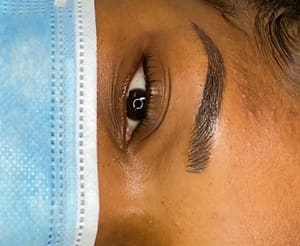 Eyebrow Tattoo result by Lux Brows Threading and Permanent Makeup Spa in Spring, TX