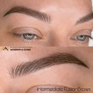 Eyebrow Tattoo result by Lux Harmony Beauty Lounge & Barber in Wethersfield, CT