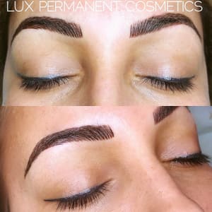 Eyebrow Tattoo result by Lux Permanent Cosmetics in East Longmeadow, MA