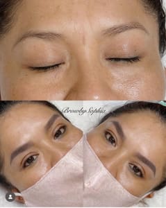 Eyebrow Tattoo result by Luxe Aesthetic Lab in East Meadow, NY