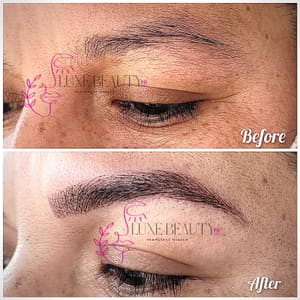 Eyebrow Tattoo result by Luxe Beauty INK LLC in Albuquerque, NM