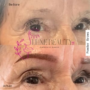 Eyebrow Tattoo result by Luxe Beauty INK LLC in Albuquerque, NM