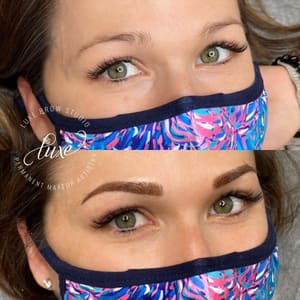 Eyebrow Tattoo result by Luxe Brow Studio in Charlottesville, VA