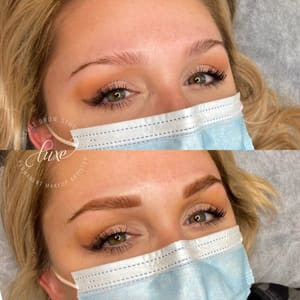 Eyebrow Tattoo result by Luxe Brow Studio in Charlottesville, VA