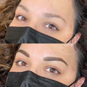 Eyebrow Tattoo result by Luxe Brow Studio in Charlottesville, VA