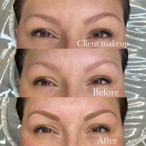Eyebrow Tattoo result by Luxe Brow Studio in Charlottesville, VA