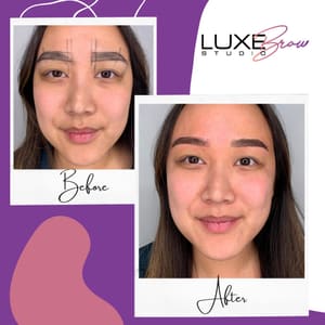 Eyebrow Tattoo result by Luxe Brow Studio in Woodbridge, VA