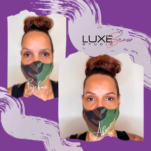 Eyebrow Tattoo result by Luxe Brow Studio in Woodbridge, VA