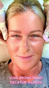 Eyebrow Tattoo result by Luxe Brows PMU Studio in Decatur, IL