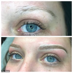 Eyebrow Tattoo result by Luxe Lash & Brow LLC in King, NC